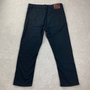 Gustin Straight Fit Chinos Mens 35 Black California Made Cotton Button Fly